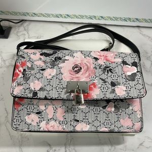 Nanette Lepore Floral crossbody bag, with Lock accent, snap closure